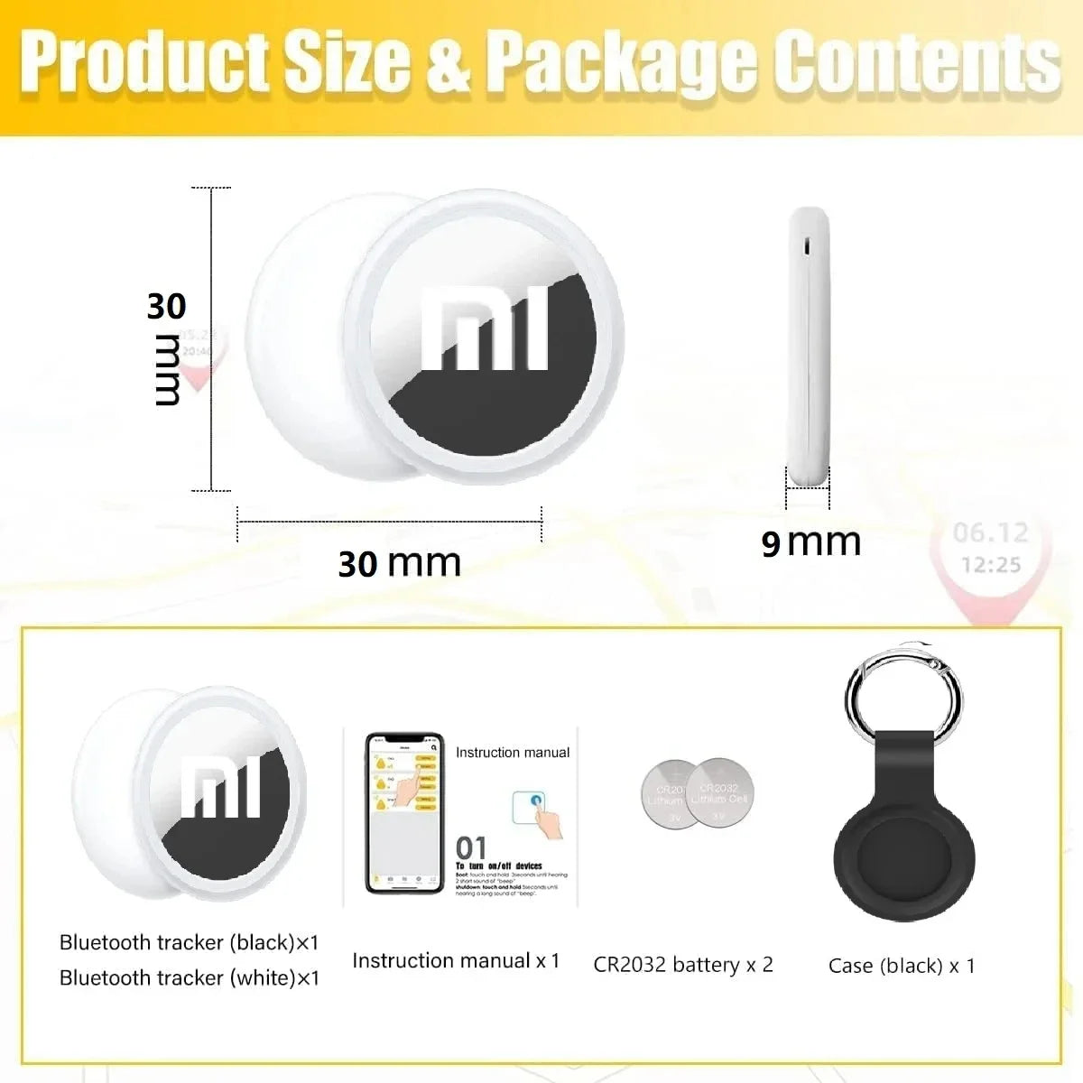 Xiaomi Mini GPS Tracker Locator Smart Finder Children Pet Wallet Positioning Tracker Anti-lost Device Bluetooth 4.0 GPS Tracker