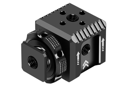 Triple Hot Shoe Mount Adapter Cold Shoe Extension Mount Monitor Holder Mic Fill Light Bracket 1/4 Arri Hole for Camera Cage Rig
