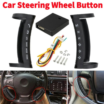 Universal Car Steering Wheel Control Multi-function Button Car Navigation DVD Player GPS Radio Remote Control Wireless 6 Button