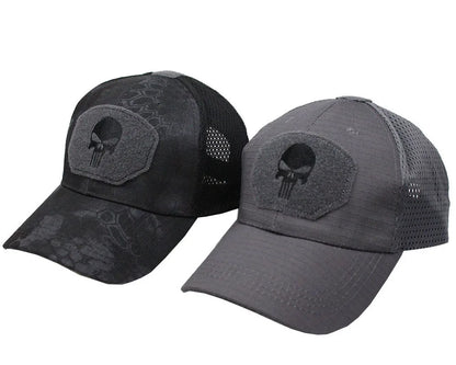 Tactical Camouflage Baseball Cap Mesh Breathable Special Forces Tactical Camo Hat Skull Duck Visor Hat