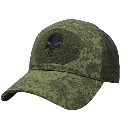 Tactical Camouflage Baseball Cap Mesh Breathable Special Forces Tactical Camo Hat Skull Duck Visor Hat