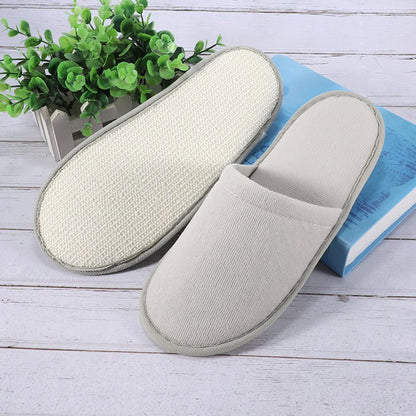 1 Pair Disposable Slippers Hotel Travel Slipper Sanitary Party Home Slipper Guest Use Folding Men Women Indoor Slippers