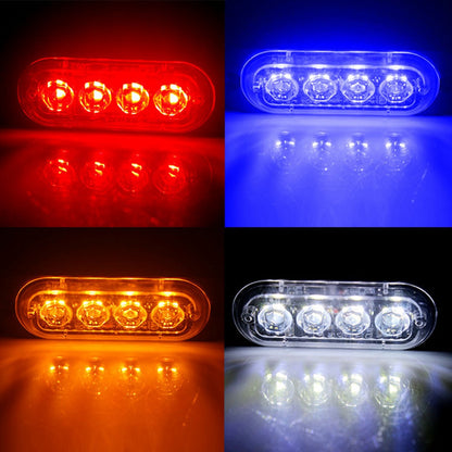 4 LED Police Strobe Light  Automotivo Grille Warning Light 12-24V Red Blue Amber Flashing Lamp Trucks ATV Car Emergency Beacon