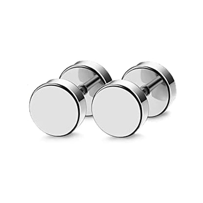 1Pair/2Pcs Wood Stud Earring For Men/Women 6-12mm Stainless Steel Barbell Earring Classic Pop Gothic Jewelry Best Gifts