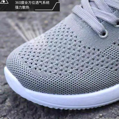 2024 Breathable Shoes for Men Mesh Lightweight Casual Shoes Comfortable Soft Bottom Flats Lace Up Sneakers Men Zapatillas Hombre