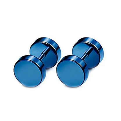 1Pair/2Pcs Wood Stud Earring For Men/Women 6-12mm Stainless Steel Barbell Earring Classic Pop Gothic Jewelry Best Gifts