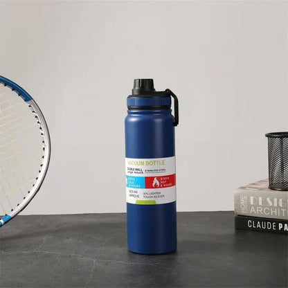 2024 Large Capacity Sports Water Bottle Portable Travel Car Water Cup Stainless Steel Space Kettle Thermos Flask