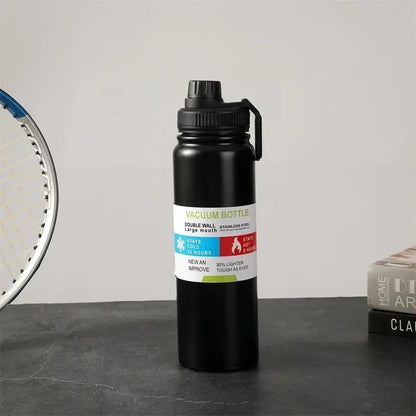 2024 Large Capacity Sports Water Bottle Portable Travel Car Water Cup Stainless Steel Space Kettle Thermos Flask