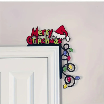 Alluring Christmas Light Garland Door Decoration – Charming Home Decor Unencumbered by Electricity or Feathers