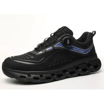 Fashion Rotating Button Men Work Safety Shoes Puncture-Proof Steel Toe Cap Sneakers Indestructible Protective Male Boots
