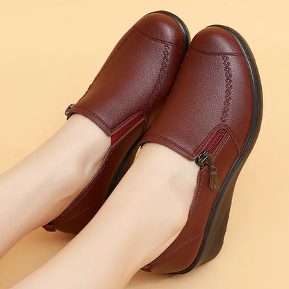 2024 New Spring Autumn Fashion Women's Wedge Casual Single Shoes Increase Wear Comfortable Chaussure Femme