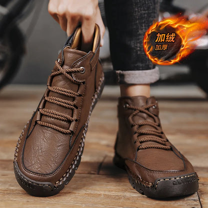 Loafers Ankle Boots Male Sneakers Sports and Leisure Casual Sneaker Leather Shoes Men's Casual Shoes Work Boots for Men Fashion