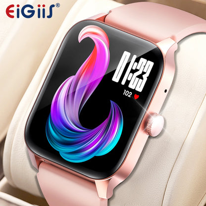 EIGIIS Smart Watch QS56 For Men And Women 1.83" TFT Bluetooth Call Sports Watch Health Monitor IP67 Waterproof Custom Dial