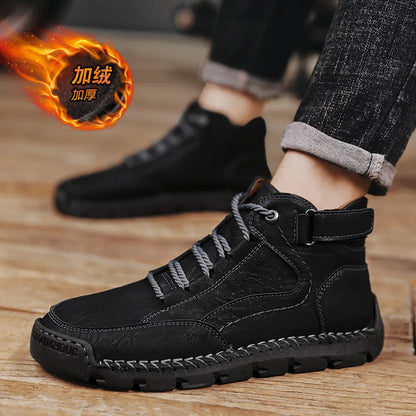 Loafers Ankle Boots Male Sneakers Sports and Leisure Casual Sneaker Leather Shoes Men's Casual Shoes Work Boots for Men Fashion