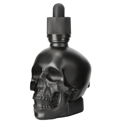 1pcs 30ml Skull Bottle Bitter Bottle E Liquid Frosted Black Skull Shape Glass Dropper Bottle With Child Proof