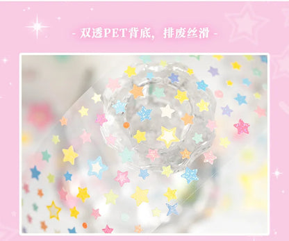 MINKYS Bubble Star Decorative Stickers Tapes Packing Tape Back to School Stationery Accessories Supplies