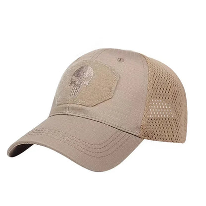 Tactical Camouflage Baseball Cap Mesh Breathable Special Forces Tactical Camo Hat Skull Duck Visor Hat