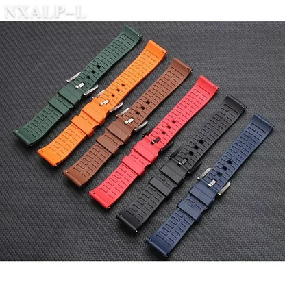 Silicone Watch Band 18mm 19mm 20mm 21mm 22mm 24mm Men's Sports Watrproof Strap for Rolex for Seiko Watch Replacement Watchband