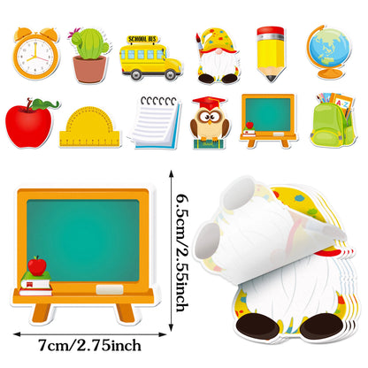 Back to School Theme Self-Adhesive Sticky Notes Notepad Writing Memo Pads for Back to School Party Supplies