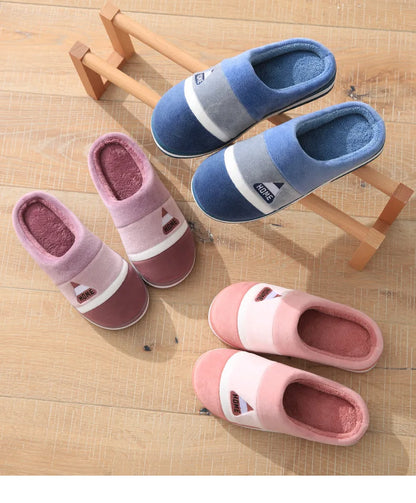 Winter Soft Plush Slippers Women Indoor House Warm Cotton Slides Couple Ladies Shoes Thick Sole Fluffy Slipper Men Home Slides