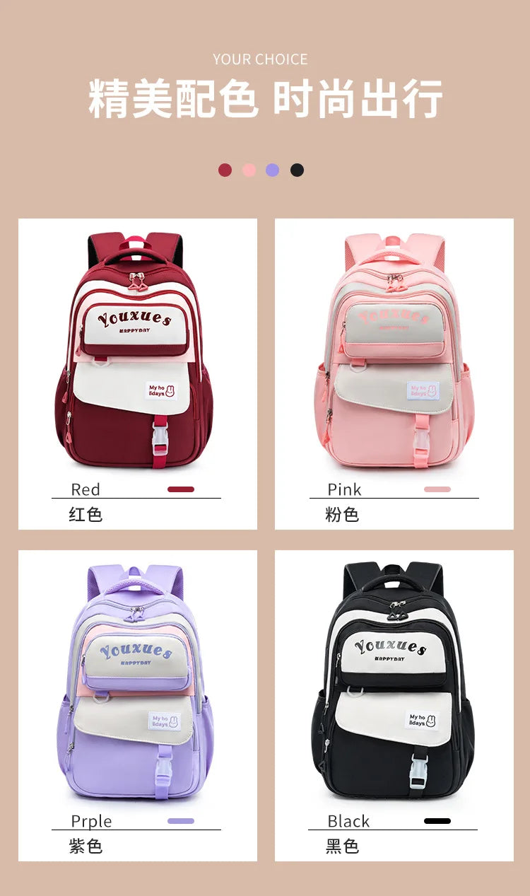 Waterproof Children School Backpack School Bags Girls Kids Schoolbag Primary Middle School Backpack Travel Student Book Bag