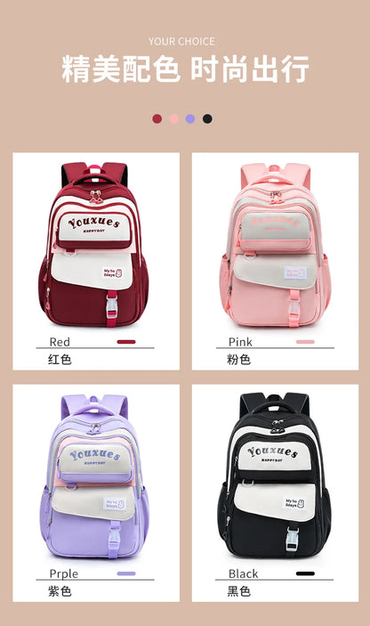 Waterproof Children School Backpack School Bags Girls Kids Schoolbag Primary Middle School Backpack Travel Student Book Bag