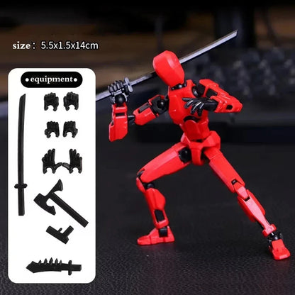 Luminous 13 Jointed Movable Action Figures Shapeshift Robot 3D Printed Mannequin Character Assemble Toys Game Kids Gifts