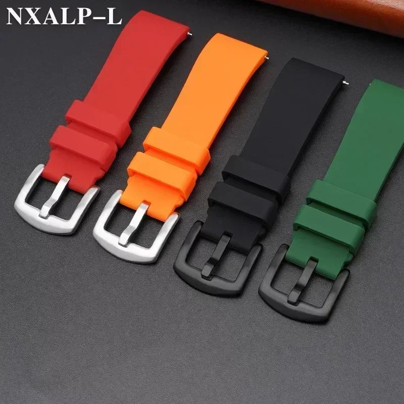 Silicone Watch Band 18mm 19mm 20mm 21mm 22mm 24mm Men's Sports Watrproof Strap for Rolex for Seiko Watch Replacement Watchband