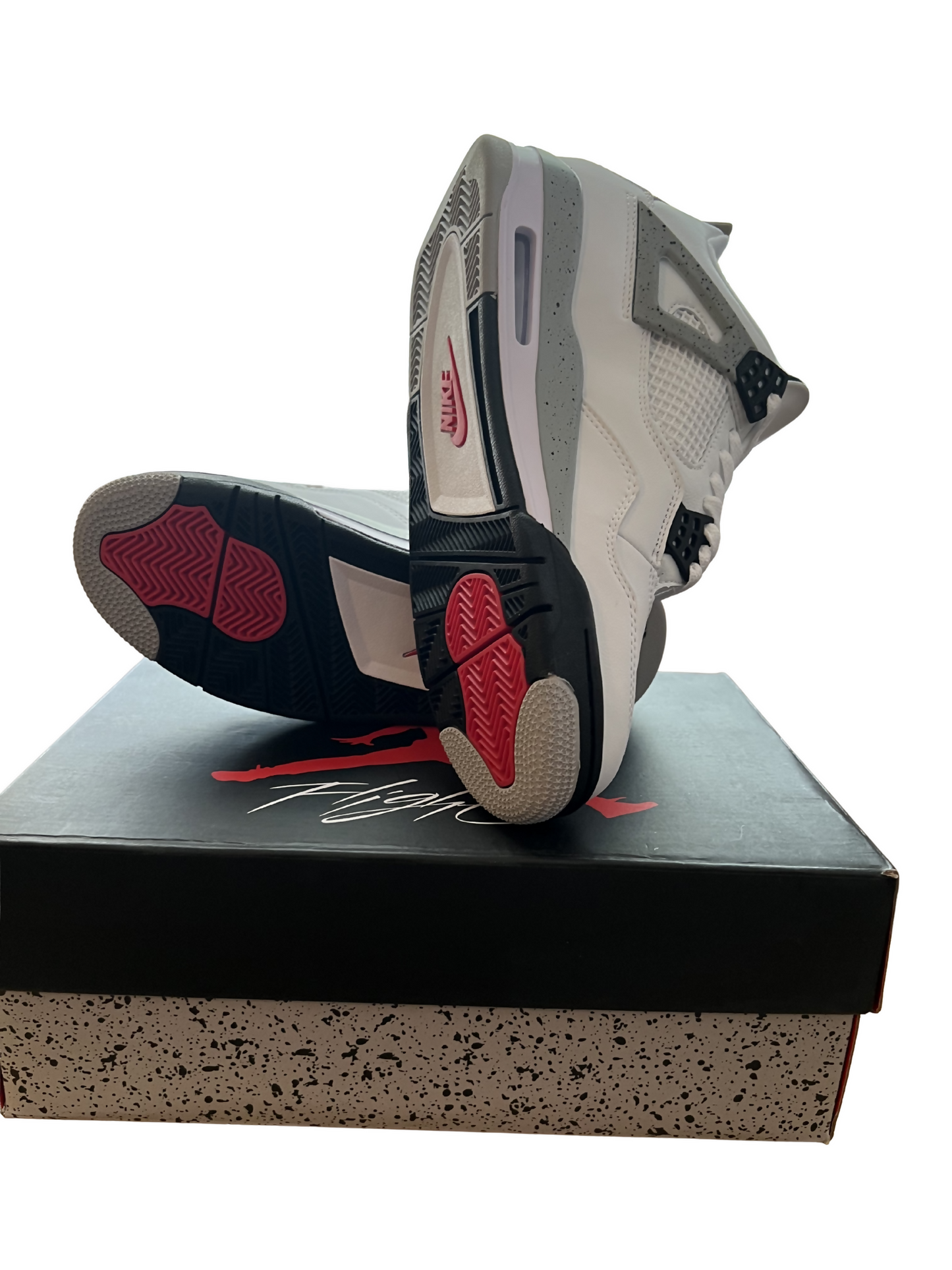 Air Jordan 4 Retro NRG Men's White Leather Shoes