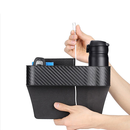 Car Seat Gap Organizer with Cup Holder - Lightweight ABS Storage Box for Console Side Pockets, Front Seat Accessory for Enhanced Organization, Car Storag