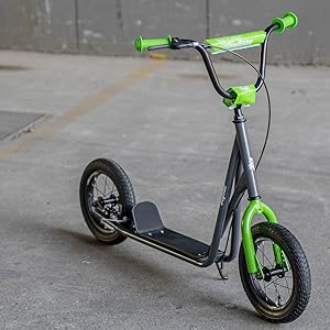 JOYSTAR Kick Scooter for Ages 5-9 Years Old Kids with 12 Inch Front and Rear Wheel, Rear V-Brake and Adjustable Handlebar