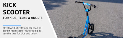JOYSTAR Kick Scooter for Ages 5-9 Years Old Kids with 12 Inch Front and Rear Wheel, Rear V-Brake and Adjustable Handlebar