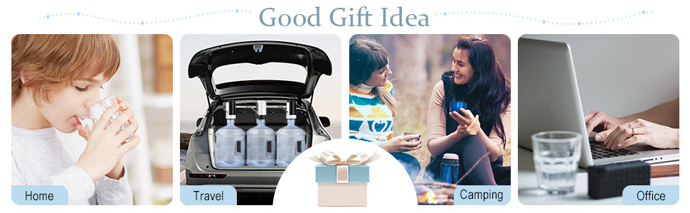 [Sanhao Electric Pump] Sanhao 1pc Electric Water Jug Pump - USB Rechargeable Automatic Drinking Water Dispenser for 3-5 Gallon Bottles - Portable Insert Mount with Built-in Lithium Battery for Camping, Sleek Design, Transpare