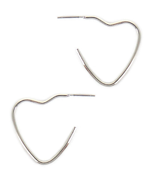 SIMPLE WIRE HEART EARRING -valentine-0